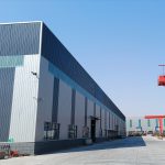 Highway guardrail construction in Mongolia