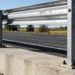 Highway guardrail construction in Malaysia